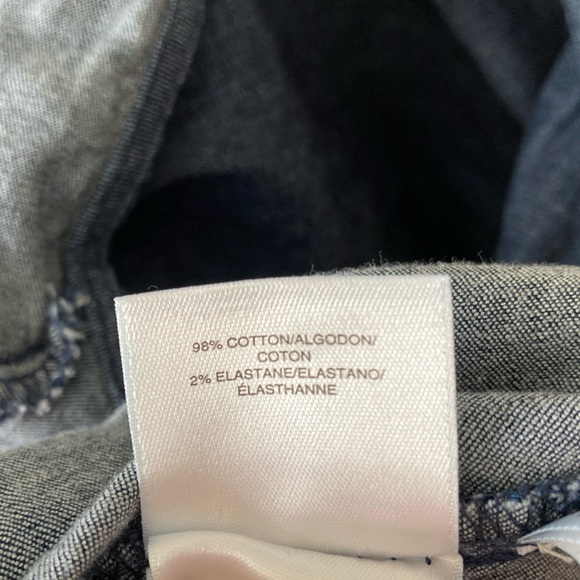 Anne Klein 18W Chambray Sleeveless Button-Down Midi Removable Belt and POCKETS - Picture 10 of 13